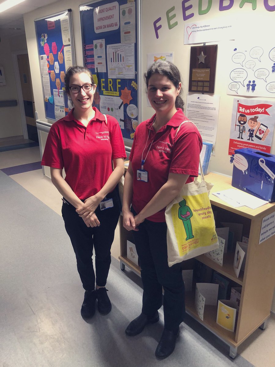 Welcoming our #breastfeeding #peer supports Sarah and Lydia to our #postnatal wards 47 and 66, such a crucial support for new mothers #volunteers @nateleanor @MFT_SMH