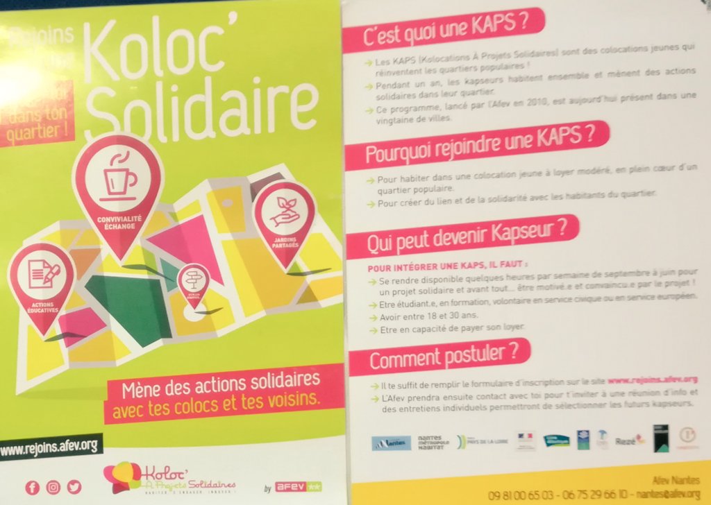 AfevNantes's tweet photo. L'afev vous attends au stand de la porte ouverte de l'@UnivNantes pour découvrir les #kaps et la #résidencedelaréussite du @crous et @acnantes. @NMHabitat @Habitat_44 @nantesfr @paysdelaloire @Prefet44 @caf44_actus Nous y serons toute la journée 😀 https://t.co/zgtvGJbe1Z