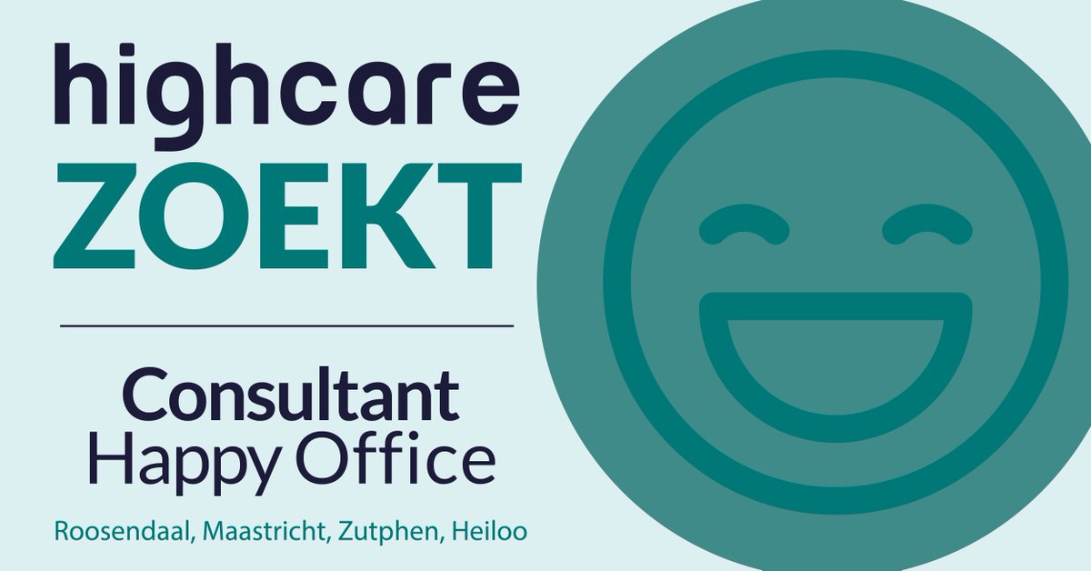 Zou jij het tof vinden om zorgverleners te vinden, te binden en wanneer ze voor ons werken ervoor te zorgen dat ze happy blijven? 😁 

Dan is dit de vacature voor jou! 
buff.ly/2GDvmbn

#werkenbij #highcare #happy #werkplezier #behappy #happyoffice #zorg