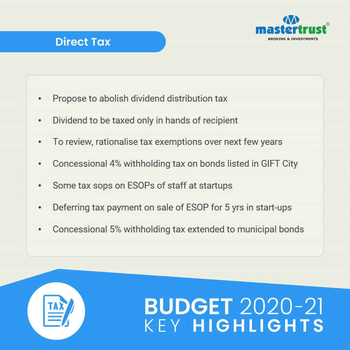 master_trust's tweet photo. Key highlights #Budget2020 #DirectTax https://t.co/vxa7WolvZc