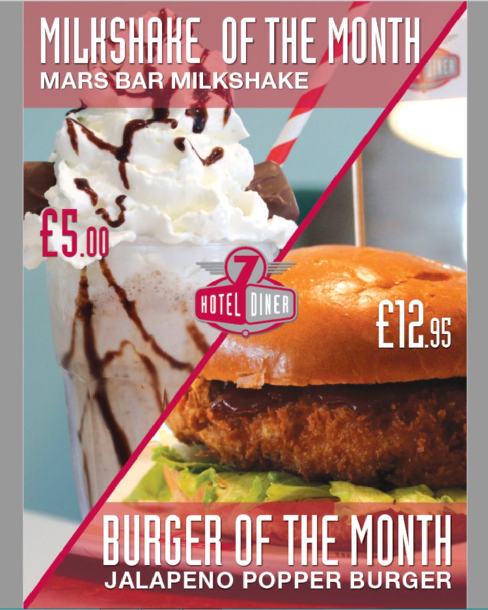 MONTHLY SPECIALS ARE BACK!! Mars Bar Milkshake and our homemade Jalapeno Popper Burger!!