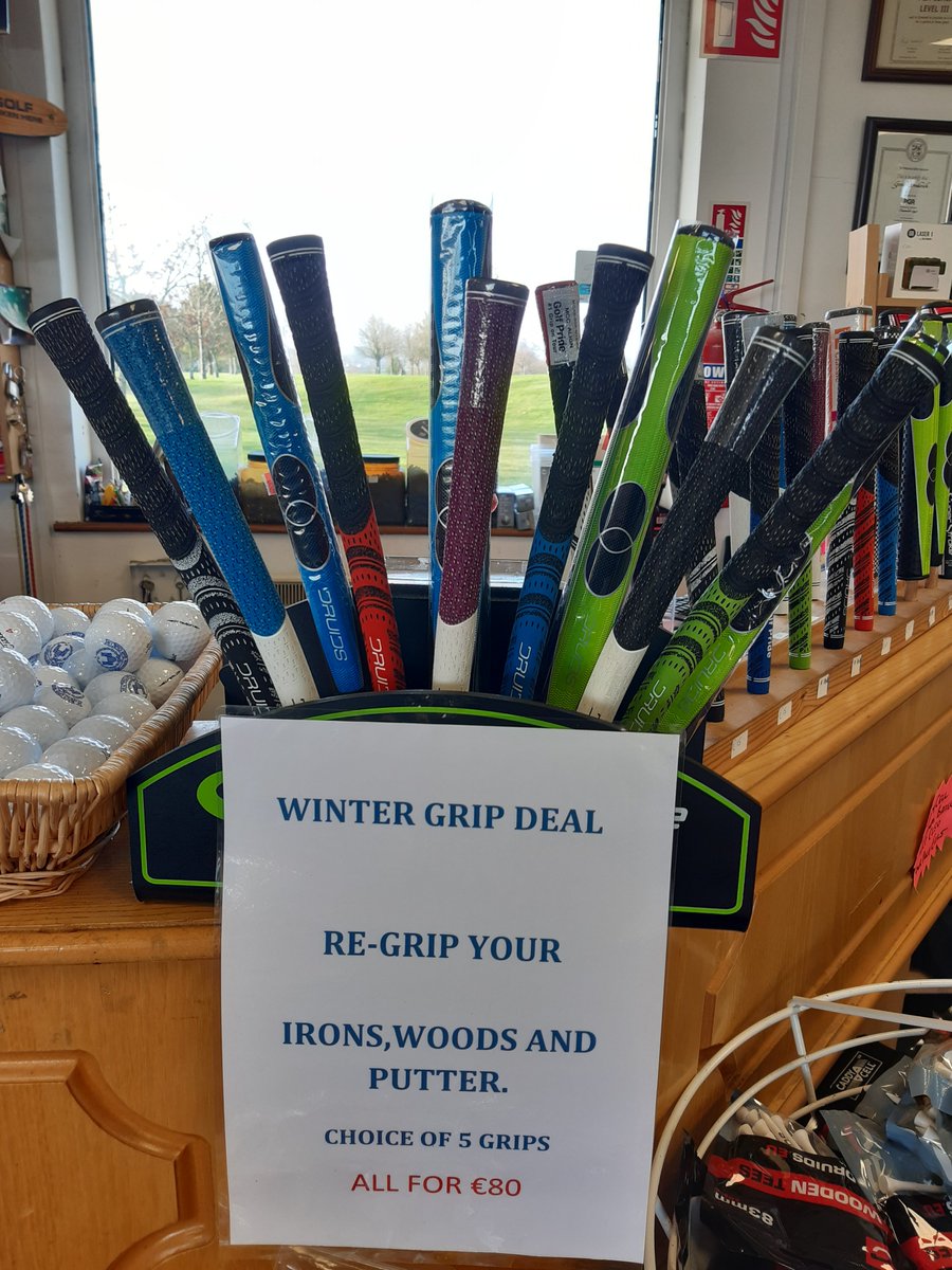 KGCProShop's tweet photo. Seeing as we are heading into a new golf season we have decided to run a re-gripping offer.
Full set of Druids Multicompound grips including the Putter for €80.
This offer will not be beaten anywhere! https://t.co/hyHCWmmuVb