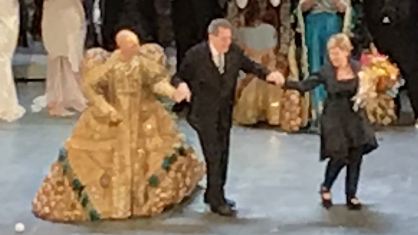 Happy Birthday Philip Glass! Taking a bow at Akhenaten with and 