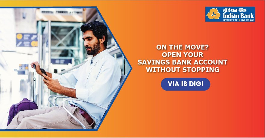 MyIndianBank's tweet photo. Open your digitally-ready Savings Bank account whenever, wherever you want! How about right now? Head to our website or our IndPay App . Know more: https://t.co/BeBvYkGN5h
#IndianBank #IBDigi https://t.co/LQJRton5V3