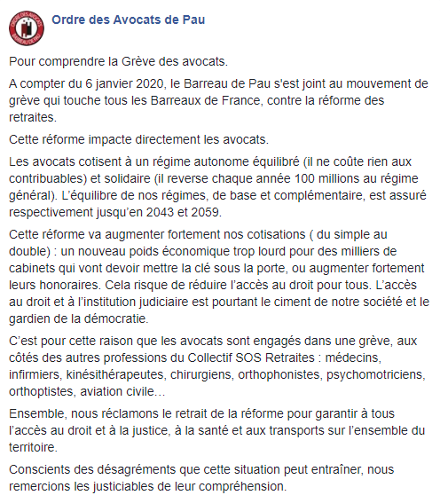 #SOSretraites #AvocatsEnColere #AvocatsEnGreve  #reformedesretraites #ReformeRetraites <a href="/Conf_Batonniers/">ConférenceBâtonniers</a> <a href="/CNBarreaux/">Conseil national des barreaux - les avocats</a> <a href="/CNBFrance/">CNBF</a> <a href="/NBelloubet/">Nicole Belloubet</a> <a href="/EmmanuelMacron/">Emmanuel Macron</a> @EPhilippePM <a href="/justice_gouv/">Ministère de la Justice</a>