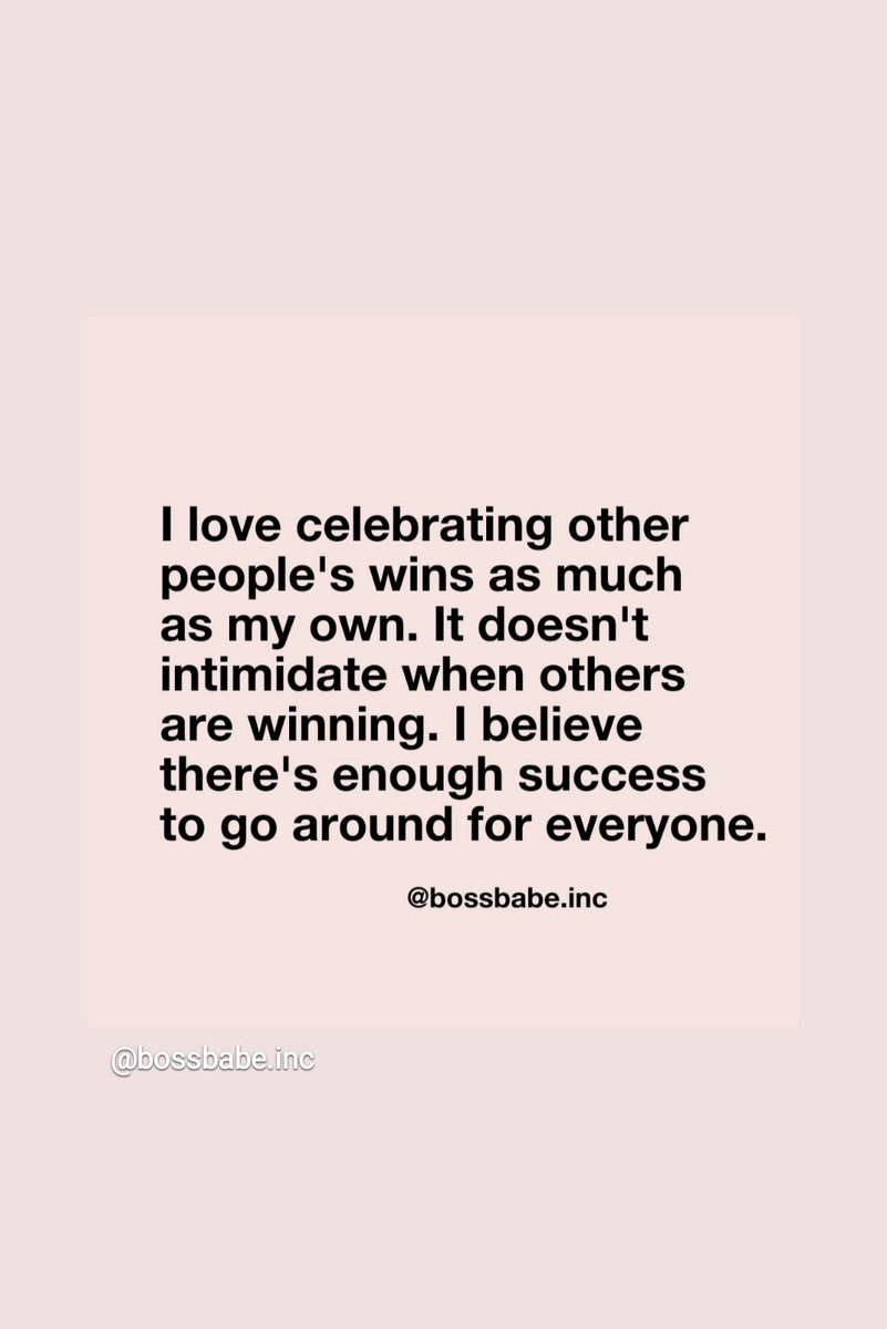 Be happy for other people's success!
