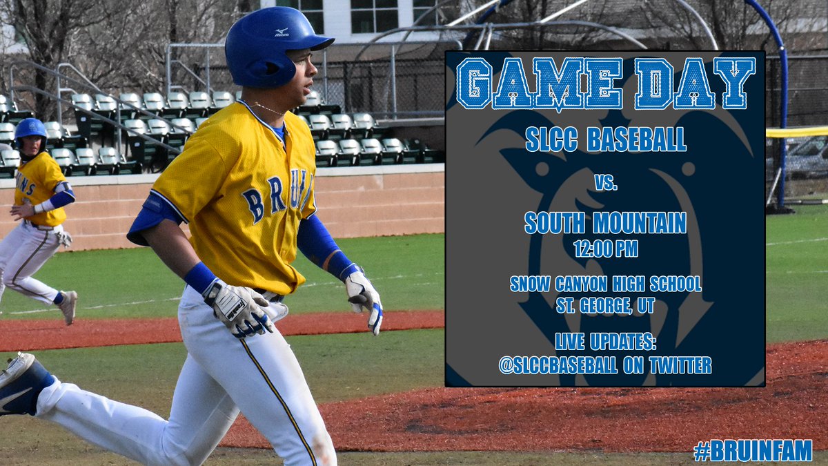 slccbruins's tweet photo. SLCC Baseball returns to the mound for day 2 against against South Mountain. Live game updates on @SLCCbaseball on twitter https://t.co/lih3J1eIgE