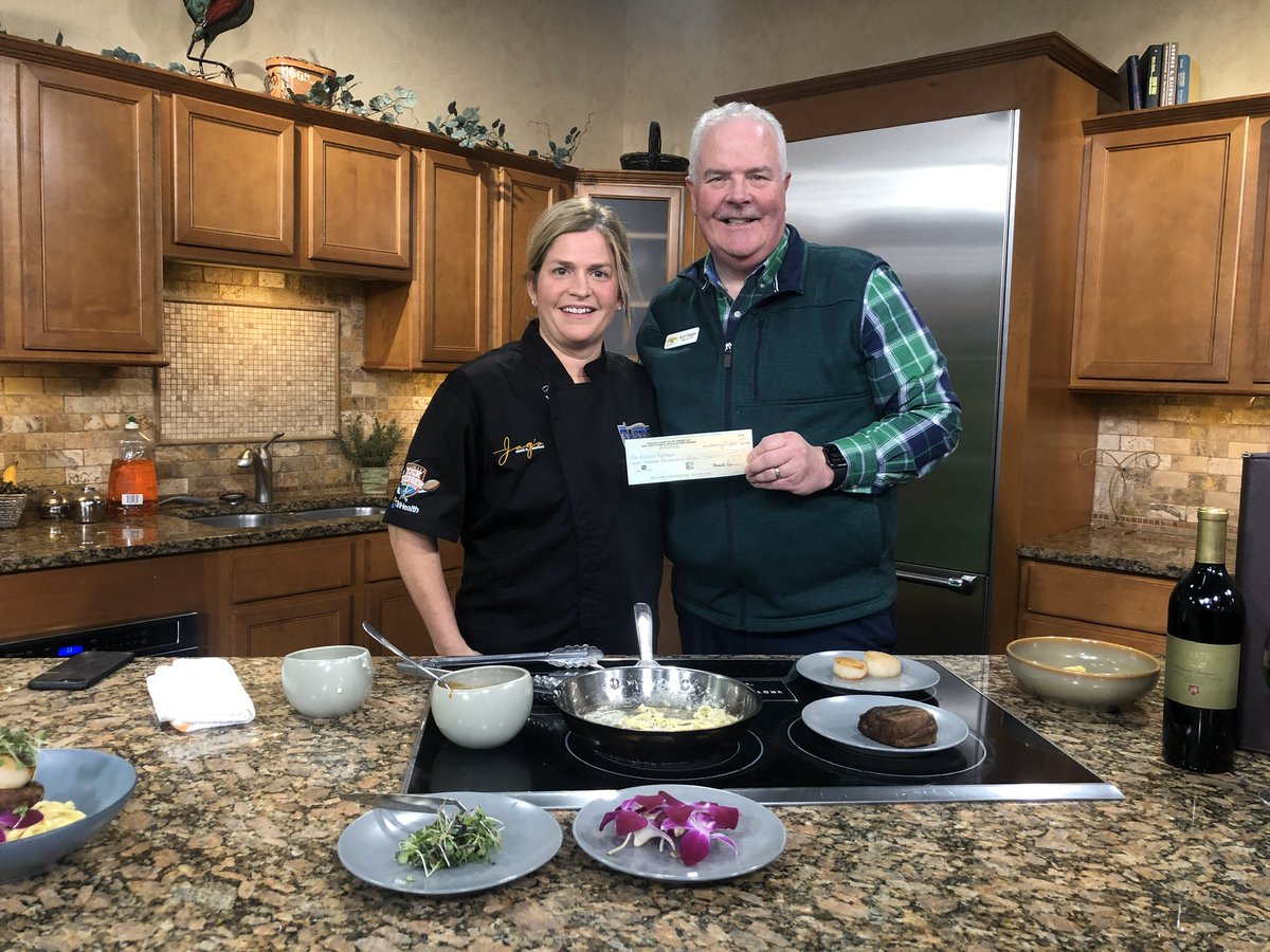 KurtReiber's tweet photo. We may not be with you in person this weekend but we are with you in spirit! #KickHungerChallenge @JagsSteak @FoRock33 @TasteoftheNFL @FreestoreFB @TriHealth Thx for your ongoing support! https://t.co/BSy1pbBzjR