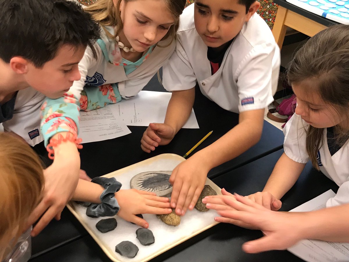 cces_sciencelab's tweet photo. Ms. Kassel’s 3rd grade came to the lab and explored erosion, weathering, fossils and the Mohs’ scale. Thank you parent volunteers! @kasseljr_ @CCES_Colts_PTO @dr_cheatham https://t.co/nSZW7iffFv