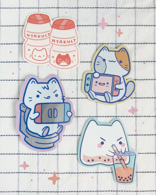 ✨Mini shop update coming next Fri, Feb 7 at 11AM EST✨ Will include these gamer kitty &amp; food stickers &amp; some sticker packs. More previews coming soon!

(Thank you @StickerApp!) 
