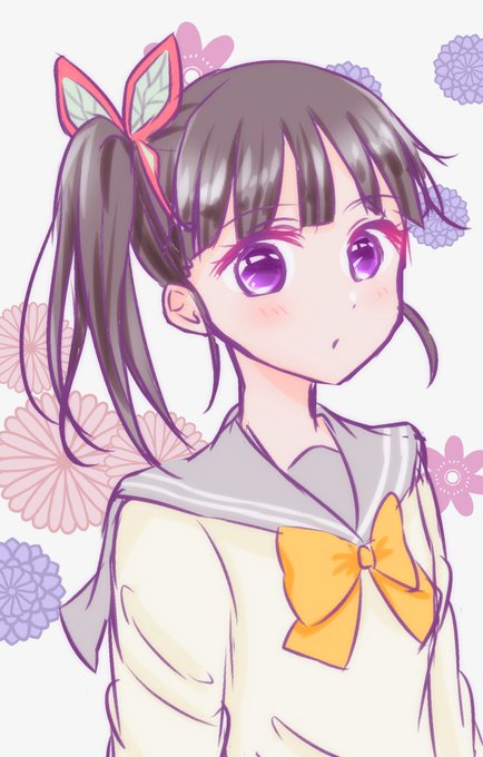 さかなさんがTwitterに投稿した栗花落カナヲ(鬼滅の刃)のイラスト。