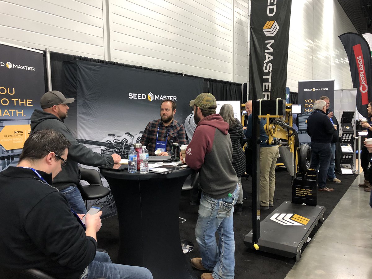 PCEfarmSALES's tweet photo. Awesomely productive week at #Farmtech20 Great conversations. Great people. Helping producers increase efficiencies, lower their input/equipment costs and attain precision seeding is pretty satisfying. #AgForLife #SeedMaster https://t.co/ab0G3Vs410