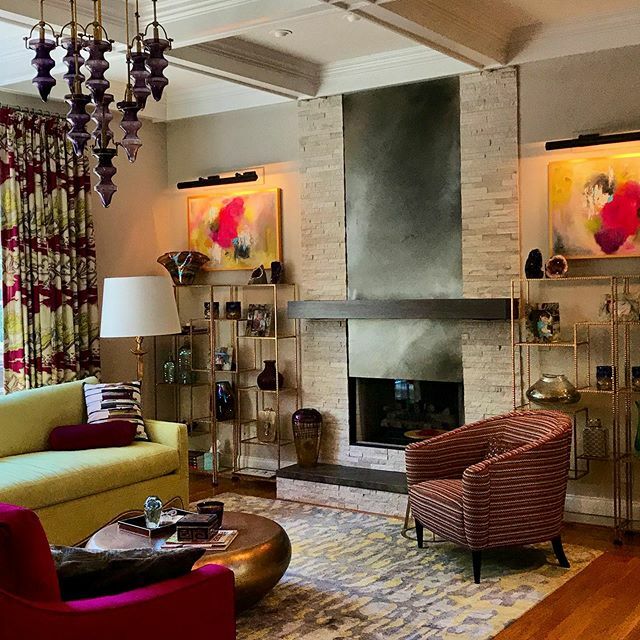 JessDInteriors's tweet photo. Fuchsia and citron...color color color! I had a blast working on this project....a truly signature space for my fun client. 
This project started with a fireplace facelift and evolved from there.
.
.
.
#fuchsia #citron #grey #citronandgrey #fireplace #me… https://t.co/J20H8Us2xk https://t.co/IFbe1pQZRT