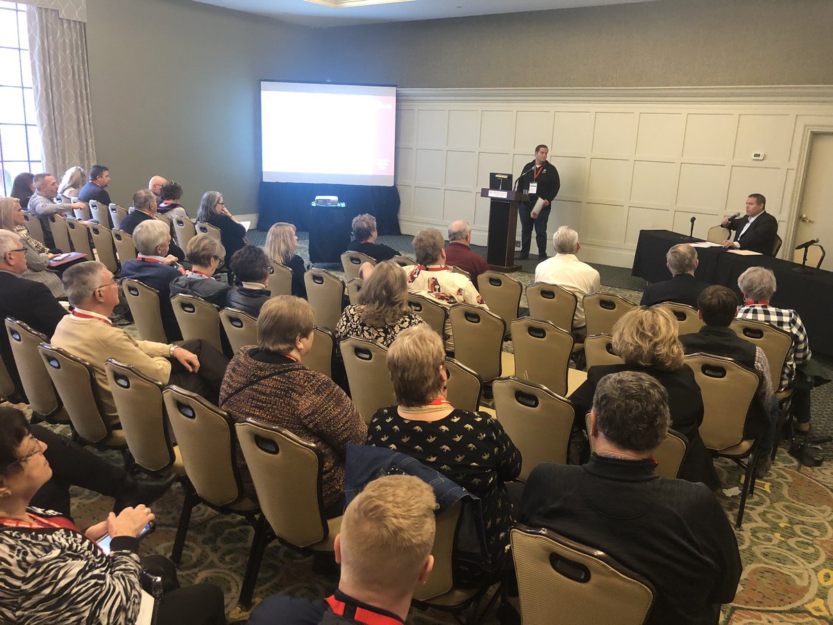 indgop's tweet photo. PACKED room as @ChairmanHupfer & Deputy Campaign Manager Joe Elsener talk us through what to expect statewide in 2020.
Here’s a spoiler: We’re working hard, not taking anything for granted...and it’s going to take the entire team working together to win! #CongressofCounties https://t.co/gsYO4eaas3