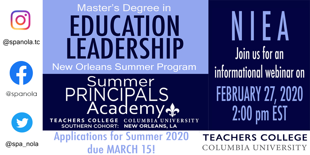 WereNIEA's tweet photo. #REGISTER #FREE #Webinar Event --> Aspiring education leaders EARN your Master's degree in education leadership! #nativeeducation #nativeeducators #opportunity #nativetwitter @SPA_NOLA https://t.co/DcyC8d7FfU https://t.co/VyemMWugDh