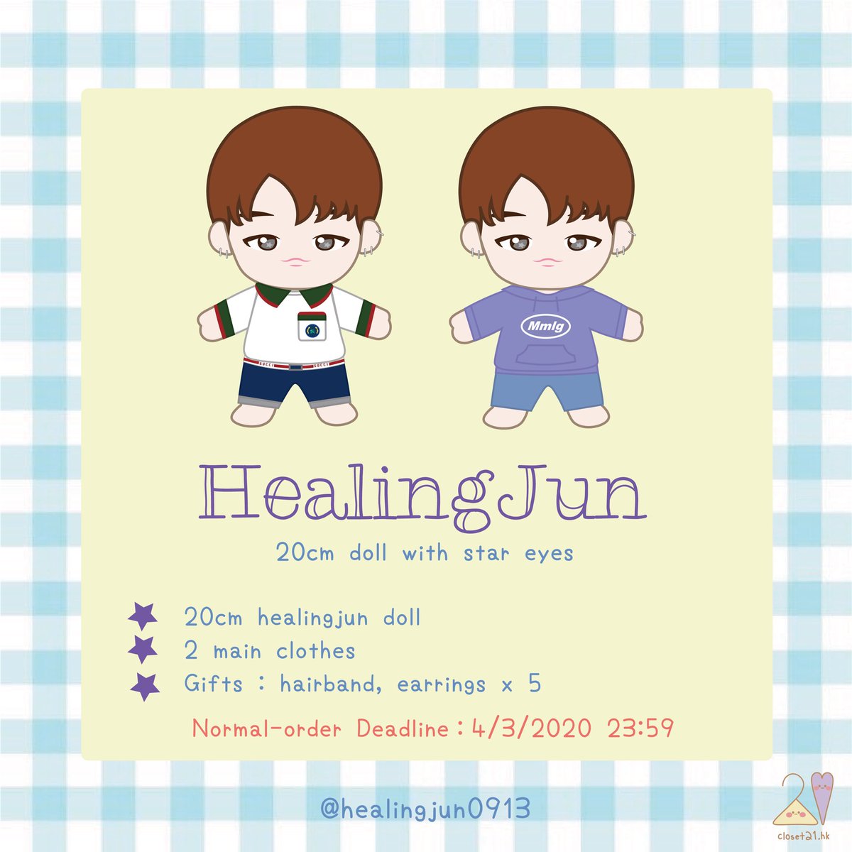 healingjun0913's tweet photo. TXT Yeonjun Doll 연준인형
ヨンジュン ぬいぐるみ 崔連準娃娃
Normal-order start📝
普通入金開始します✨
💜#HealingJun 20cm💜
💚#MeowJun 15cm💚
🗓Deadline: 〜4/3/2020
💌𝗣𝗹𝗲𝗮𝘀𝗲 𝗗𝗠 𝗳𝗼𝗿 𝗚.𝗢📦
#최연준 #연준 #ヨンジュン #YEONJUN
#TOMORROW_X_TOGETHER
#투모로우바이투게더 https://t.co/Iy3nYI0x6x