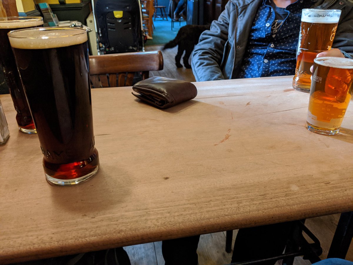 Pubcask's tweet photo. We're now @TheGreyhoundIps where the @Adnams Old Ale and Ghost ship are the in fine form. A lovely pub https://t.co/Gg79pLxAF2