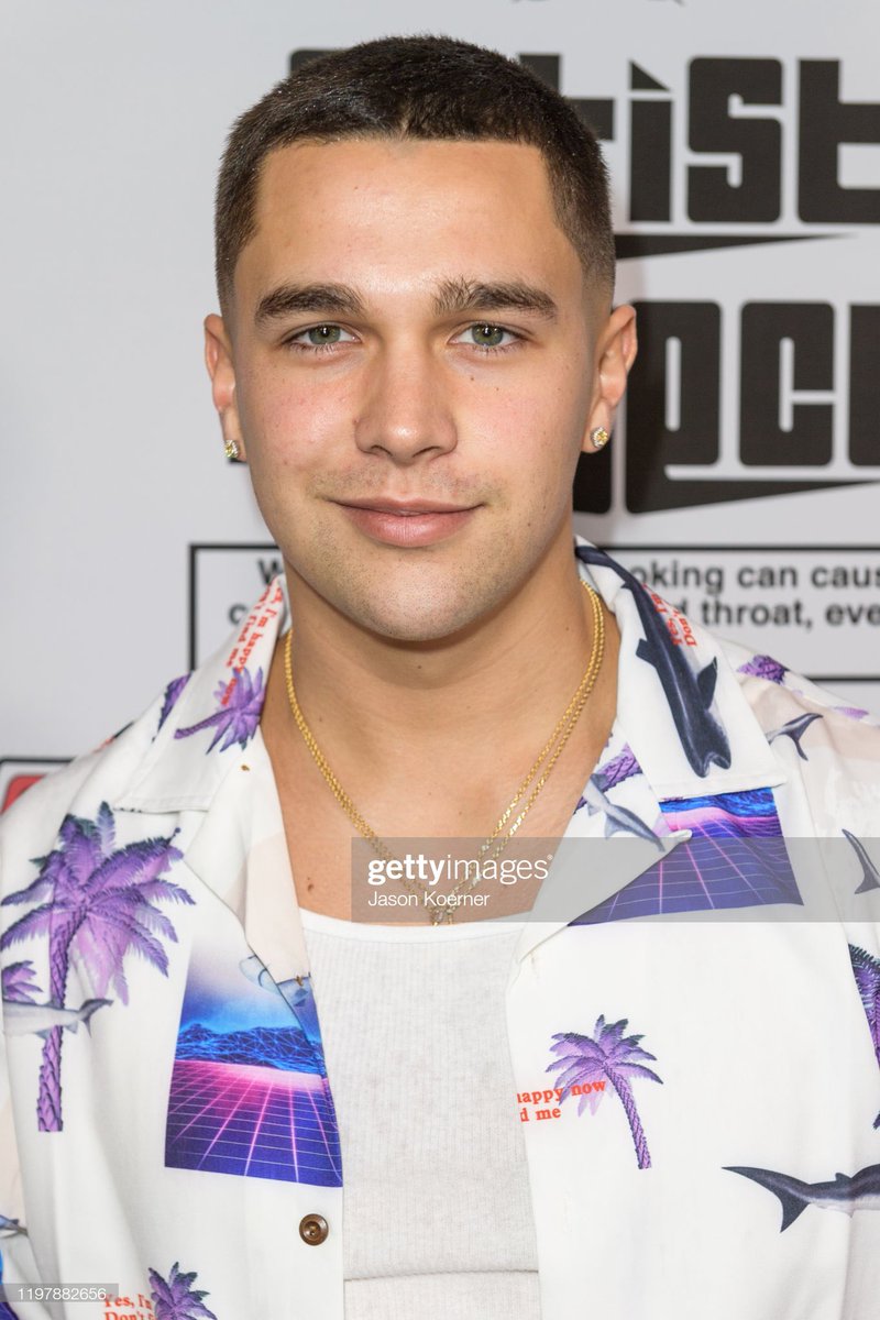 Austin Mahone arrives at Shaq's Fun House at Mana Wynwood Convention Center on January 31, 2020 in Miami, Florida. (Photo by Jason Koerner/Getty Images)