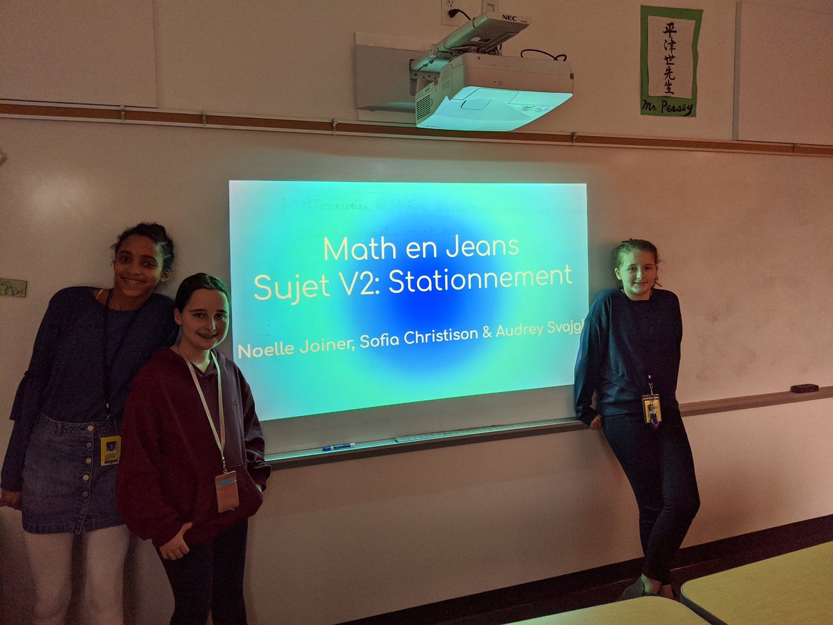 math_nord's tweet photo. Les élèves du Lycée Français de Chicago préparent avec enthousiasme leur présentation pour le Congrès Math en Jeans Montréal 2020. Bravo et continuez ainsi. On compte sur vous! @MAThenJEANS @lyceechicago @ElodieMaricot https://t.co/9c7VwnQjQO