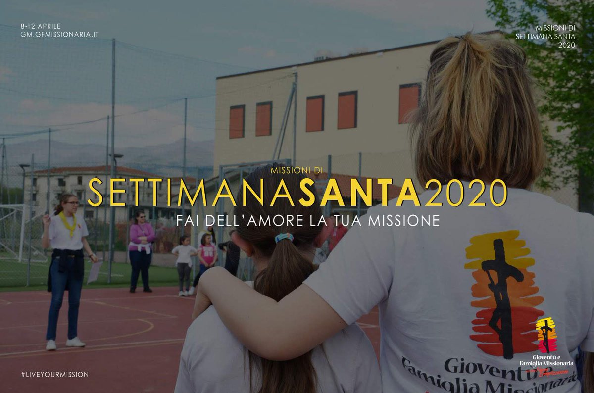 GioventuM's tweet photo. **MISSIONI DI SETTIMANA SANTA 2020**

Per info: https://t.co/qtWKDaj5CT

#missioni #settimanasanta #regnumchristi #gioventumissionaria #liveyourmission https://t.co/ttnGjIX8va