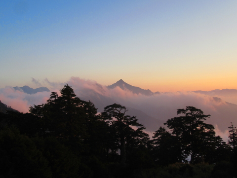 AnushaHiking's tweet photo. #Taiwan #Hiking I was coming thru old hiking photos today &amp; found the only 2 #100Peaks I hiked in 2019, #奇萊南華, Mt. Qilai South Peak &amp; Mt. Nanhua. What interests me more is #能高主峰 Mt. Nengao, the pointed one. 1st &amp; 2nd photos were taken from 天池山莊 at different times. https://t.co/JoGWYCsTao