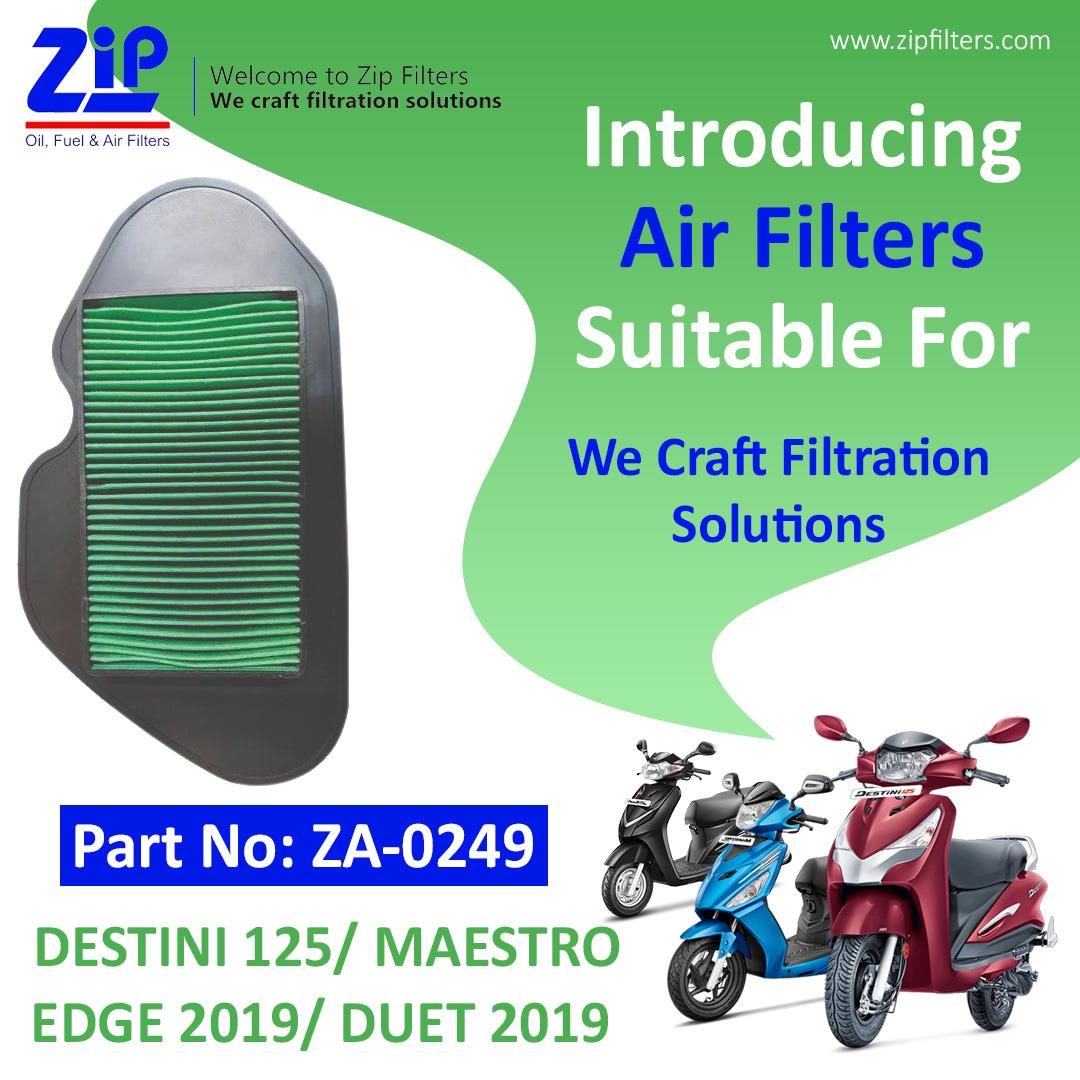 ZipFilters's tweet photo. Air Filters suitable for DESTINI 125/ MAESTRO EDGE 2019/ DUET 2019.

Check out the complete range of filtration solutions at - https://t.co/8HwIN6fqDL

#ZipFilters #Carfilters #AirFilters #CabinFilters #OilFilters  #automotive #Manufacturer #Destini #Hero #Honda #Maestro #Duet https://t.co/ocTT5efTwV