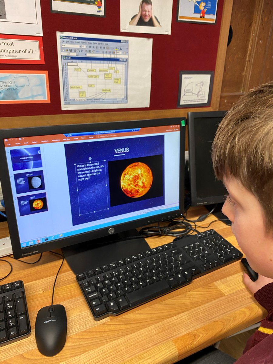 WickhamCourtSch's tweet photo. Year 5 have been using their IT skills to support their learning in Science. I was shown lots of information about the Solar System. #wcsscience #wcsyr5 https://t.co/S6IvDmB0AM