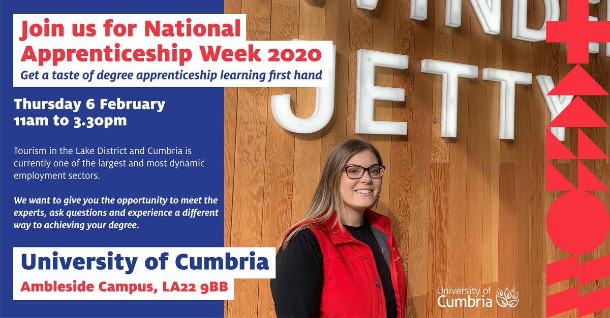 Want to learn more about degree apprenticeships? Our event features a variety of guest speakers and a free lunch! 

Register now and share with your friends and family, click the link here: ow.ly/PLsB50ya35h 

#cumbriauni #wearecumbria
