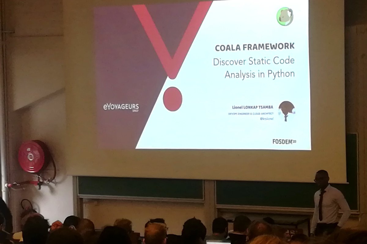 Discover static code analysis in #python using #coala framework talk is starting in few minutes at #FOSDEM