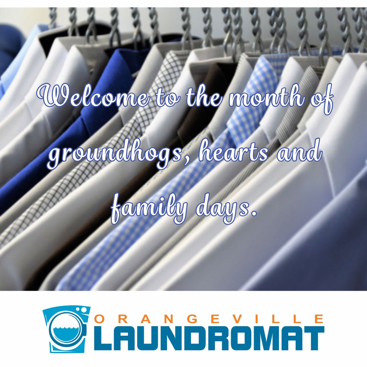 OvilleLaundry's tweet photo. Welcome February. Although you are the shortest month of the year, you are also the busiest.

#orangevillelaundromat
#orangevillelaundry https://t.co/ktCBBBbWG7