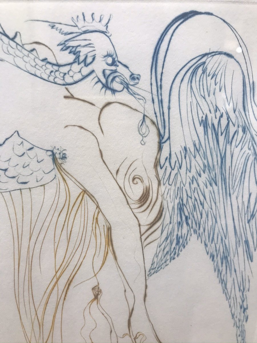 kelsey_d_martin's tweet photo. Details snapped from some beautiful Salvador Dalรญ color engravings yesterday @DaliParisOffi #printnerd #printmaking #arthistory #surrealism #phdchat https://t.co/90xR1gT7Lb