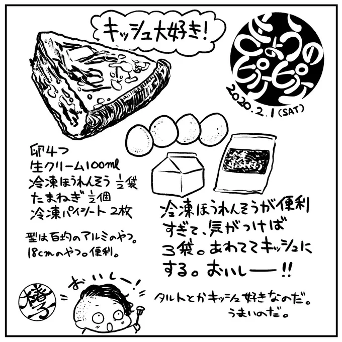 夕飯はキッシュだ!と思うと仕事も頑張れる。ちょっと特別感。

#きょうのピケピケ 