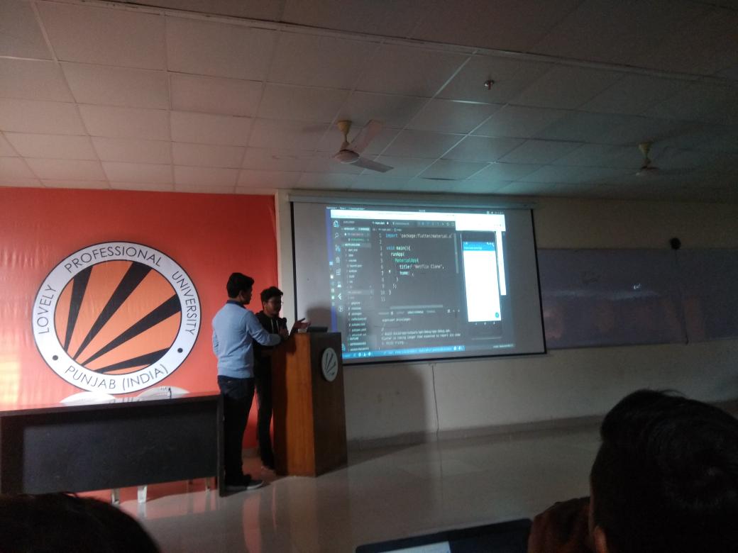 gdsclpu's tweet photo. Hands on Session on #flutter by @NaikRps
@dsclpu
@GoogleDevsIN @FlutterDev #flutterwithdsc https://t.co/Irz3847KFb