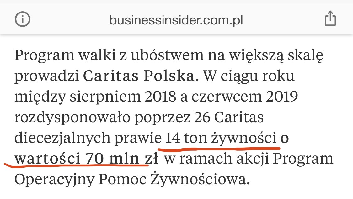zKaszebe's tweet photo. Caritas, mój faworyt.
Rozdysponowali 14 ton żywności (14000 kg), o wartości 70 milionów!!!
Wynika z tego, że jeden kilogram żywności kosztował 5000 zł!!!
Kawior rozdawali?
https://t.co/MezcLbf0FC https://t.co/VM3c1qcLJi
