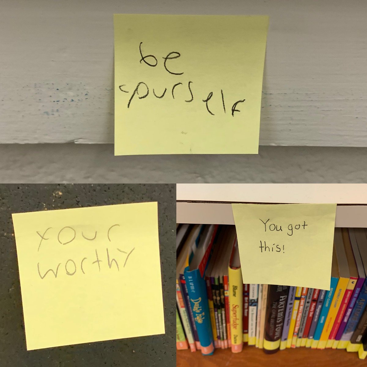 Taylorjones052's tweet photo. Inspired by our quote of the week, “a kind word is never wasted”, two of my students decided to post positive messages around our classroom. It truly is about the little things. 
#kindnessmatters https://t.co/Nd81axVDKv