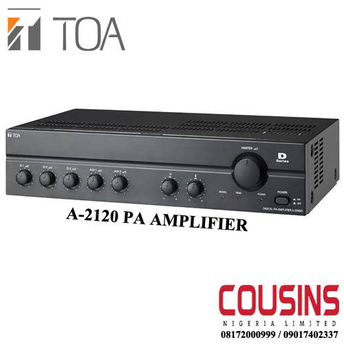 cousinsnigeria's tweet photo. The TOA A-2120 120 watt #mixer #amplifier is an ideal #public address #amplifier for background #music and #paging requirements in #schools, #offices, #shops, #restaurants, factories, churches etc.
#TOA #Cousinsnigeria #PAAmplifier #PublicAddressSystem #2020 #2020arrival https://t.co/3mihhNxYor
