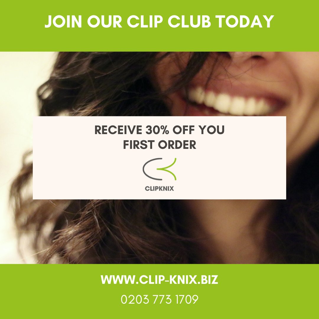 Like the sound of 30% off your first order? It’s all yours! 

Simply join our Clip Club and receive your special offer. 

bit.ly/30Hl8jr