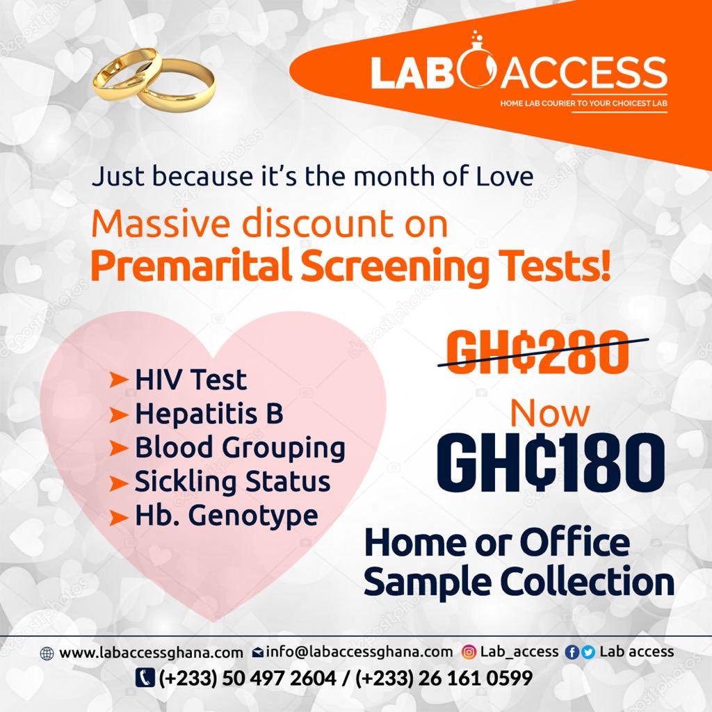 February offer! #premaritalscreening#labaccess#