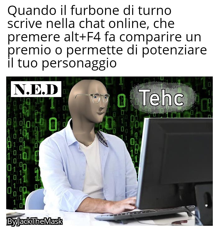 ENerdismo's tweet photo. Ke burloni
#meme #memeita #memes #altf4 #altf4games #games #game #gamer #gameworld #gamernerd #gamelife #gamestyling #gamestyle #nerdismo #nerdismoedintorni #jackthemask #videogamesmemes #videogamemultiplayer #videogiochi_ita #videogiochimemes #nerdmeme #nerdmemes #memedivertenti https://t.co/9k91th4Qvv