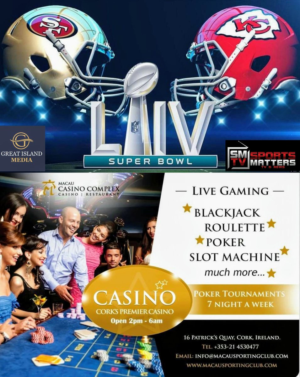 MSCCASINO's tweet photo. #Saturday #fun #poker
€1000 guaranteed 

€30 reg included, 8pm late reg 10.15
1 rebuy €20

RT for a chance of a free seat

#Food and #drink served from 6pm till late.

#SuperBowl
Live at Macau Sporting Club Cork's Premier Entertainment Venue #NFL100
#Cork #Ireland https://t.co/wny85wpbbj