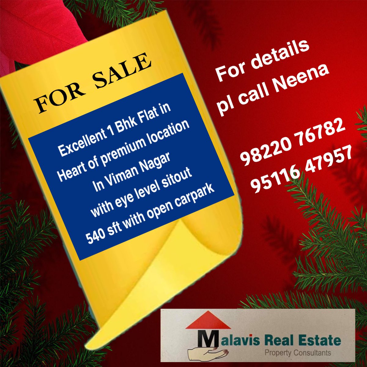 pankajsampat's tweet image. Wonderful flat in #Vimannagar. For sale in #Pune #1bhk #realestate