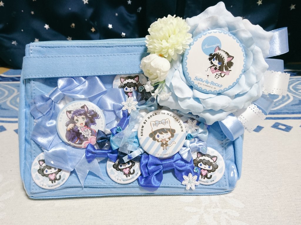 SHOW BY ROCK!のシアンちゃんの痛バを作りました💕 9日のイベントで