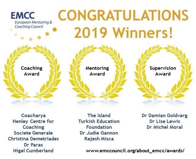 Wonderful to receive this EMCC award #Coachsupervision