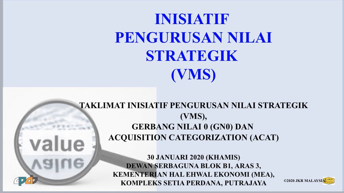 anisrohanis's tweet photo. Alhamdulillah 30 Jan 2020 Khamis di MEA, done taklimat (by SME VM) bagi VM Strategik (VMS), ACAT &amp; GN0 sbg inisiatif Value at Entry (project initiation) dlm projek RMKe-12. Implement VMS for “doing right project rightly” 👌💪 https://t.co/oDFi9HLcTs