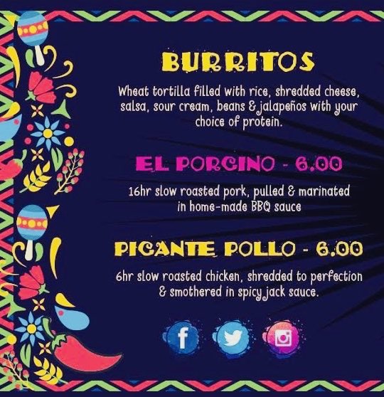 Bringing all the flavours of Mexico 🇲🇽 to the taproom today 3-8pm is <a href="/spicyjackdeli/">SpicyJackDeli</a> 
He’s got you covered if you’re a carnivore/veggie/vegan or gluten free! 🙌🏼