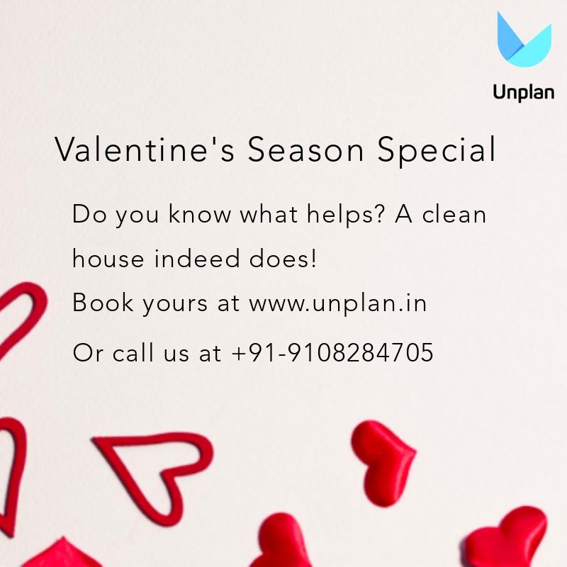 UnplanSocial's tweet photo. This Valentine's season, get a lovely 10% discount on a Full House Deep cleaning! Use CODE- LOVE10 to redeem.
Book your service at https://t.co/5IQGcS4oIs
Call / WhatsApp us at +91-9108284705 to know more
Exp- 14/02.
#ValentinesDay2020 #cleaningservice #Bangalore https://t.co/Tmovj2zjTT