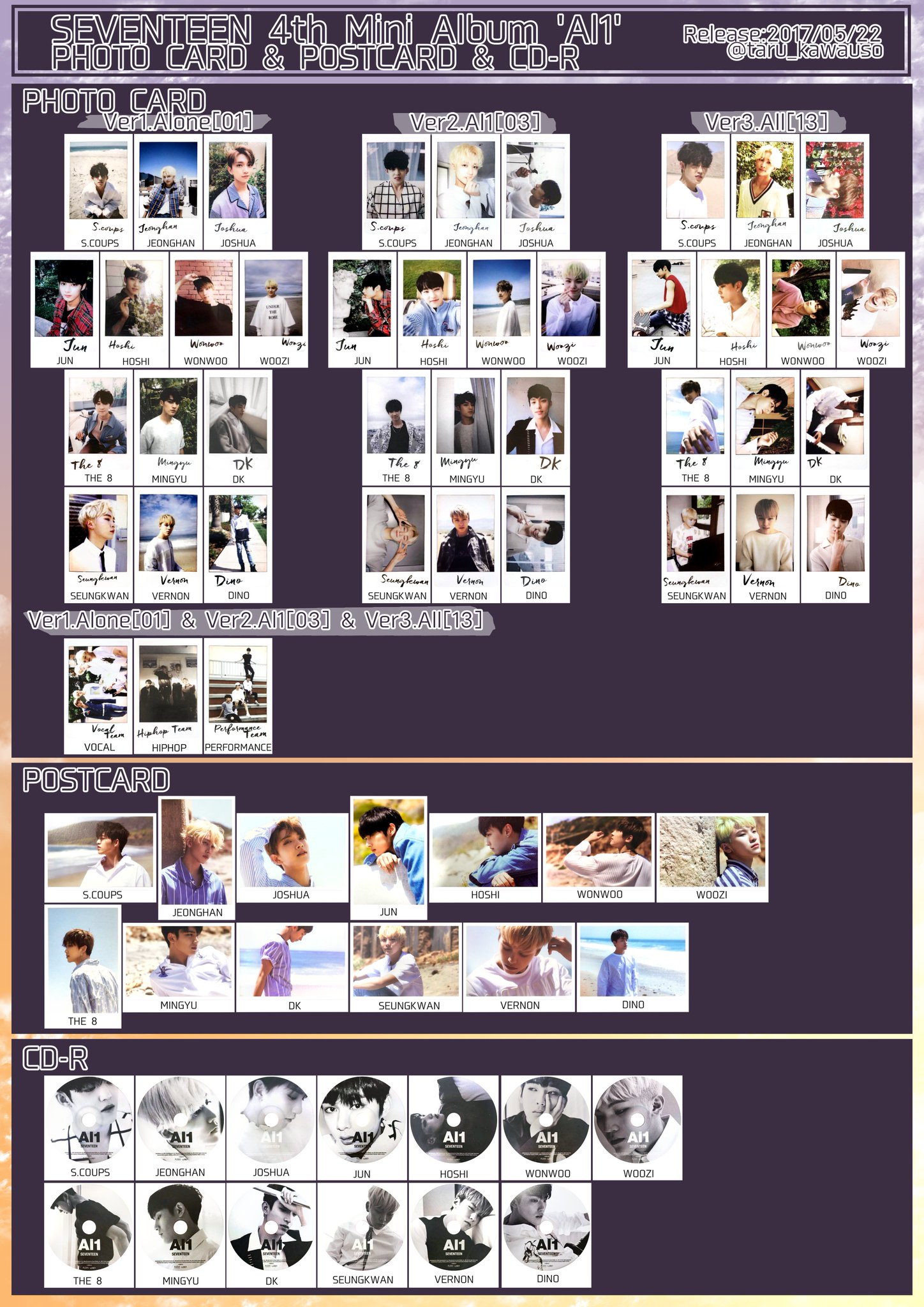 SEVENTEEN ポストカード うるしぱ - CD・DVD・ブルーレイ SEVENTEEN ポストカード うるしぱ - CD・DVD・ブルーレイ