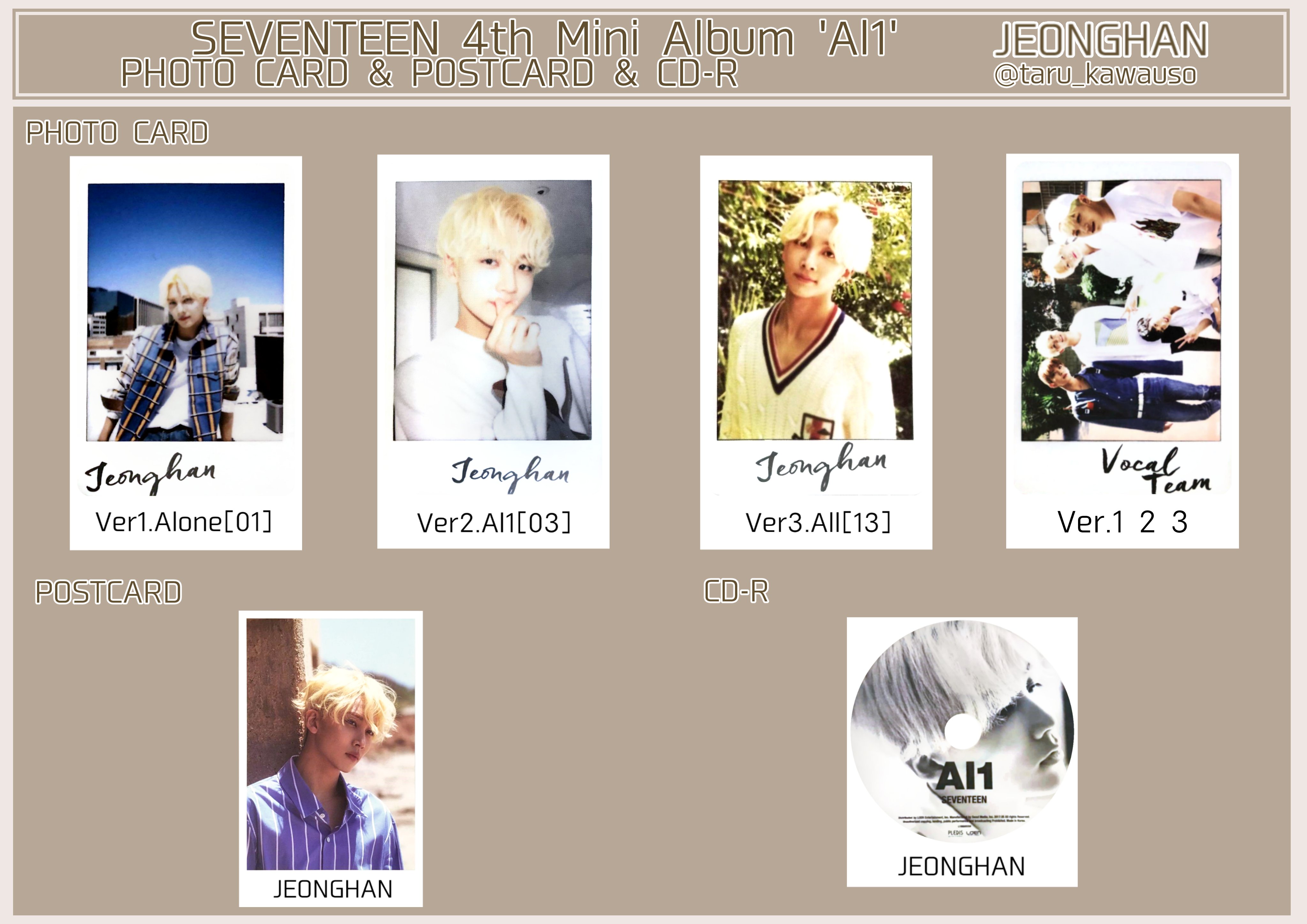 日本代理店正規品 seventeen al1 ウォヌ トレカ - アイドル