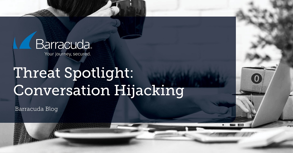 barracuda's tweet photo. To execute conversation-hijacking attacks, cybercriminals use #DomainImpersonation, including #Typosquatting techniques https://t.co/BR51L8N7UA https://t.co/vg5dTRHN9T