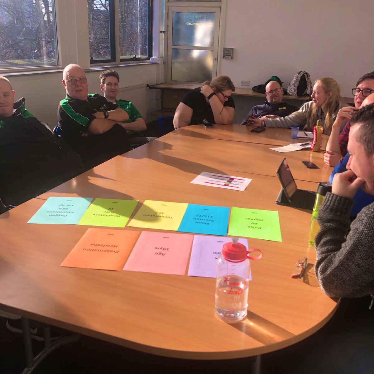 SisterScrappy's tweet photo. In @sjamerseyside today to do some training with our ambulance crews on patient assessment and differential diagnosis for @SJA_CMAmbUnit. A well-received appearance for the #RandomPatientGenerator @DrSimonMc https://t.co/2kfVE4mrVF